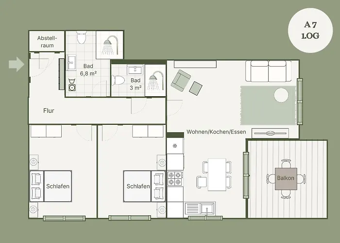Apartment A7 Pine Hill - Mit Zwei Bädern&überdachtem Balkon, Zugang Zu Vielen Gemeinschaftsräumen Zirchow